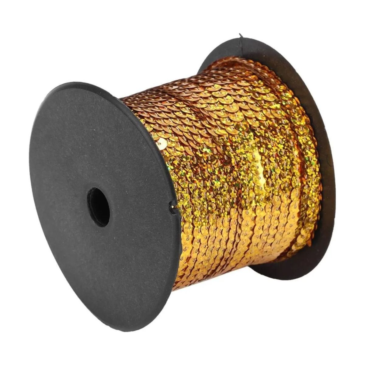 Galon Lentejuela Metalico Confetti 90 Mtrs Colores A Color Oro