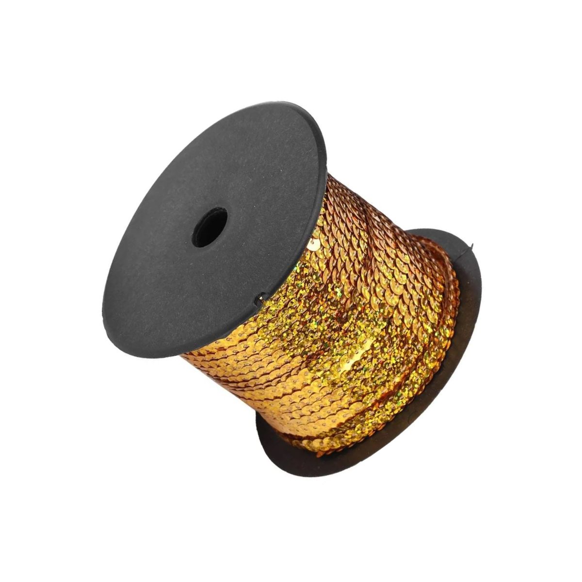 Galon Lentejuela Metalico Confetti 90 Mtrs Colores A Color Oro