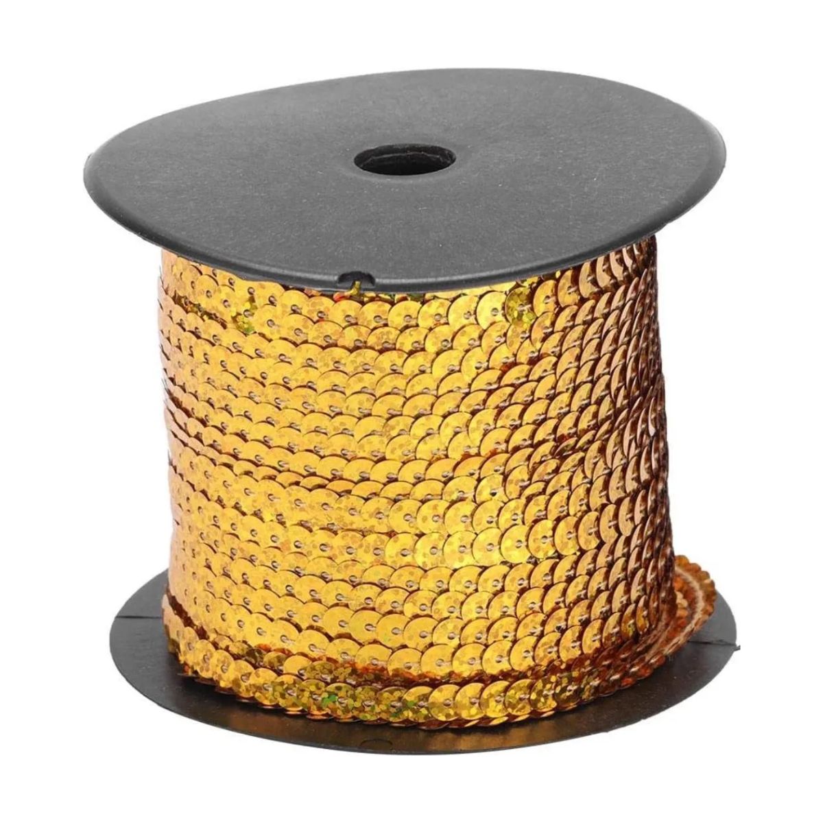 Galon Lentejuela Metalico Confetti 90 Mtrs Colores A Color Oro