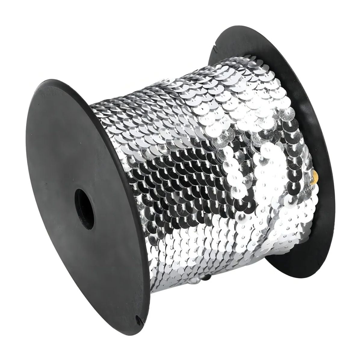 Galon Lentejuela Metalico Confetti 90 Mtrs Colores A Color Plata