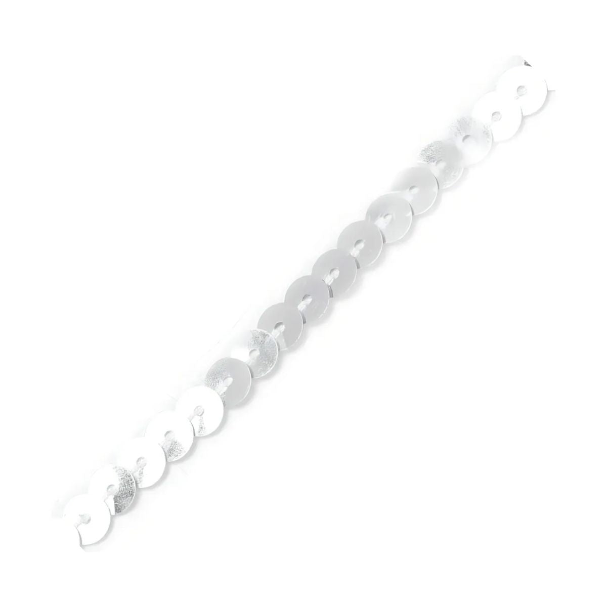 Galon Lentejuela Metalico Confetti 90 Mtrs Colores A Color Plata