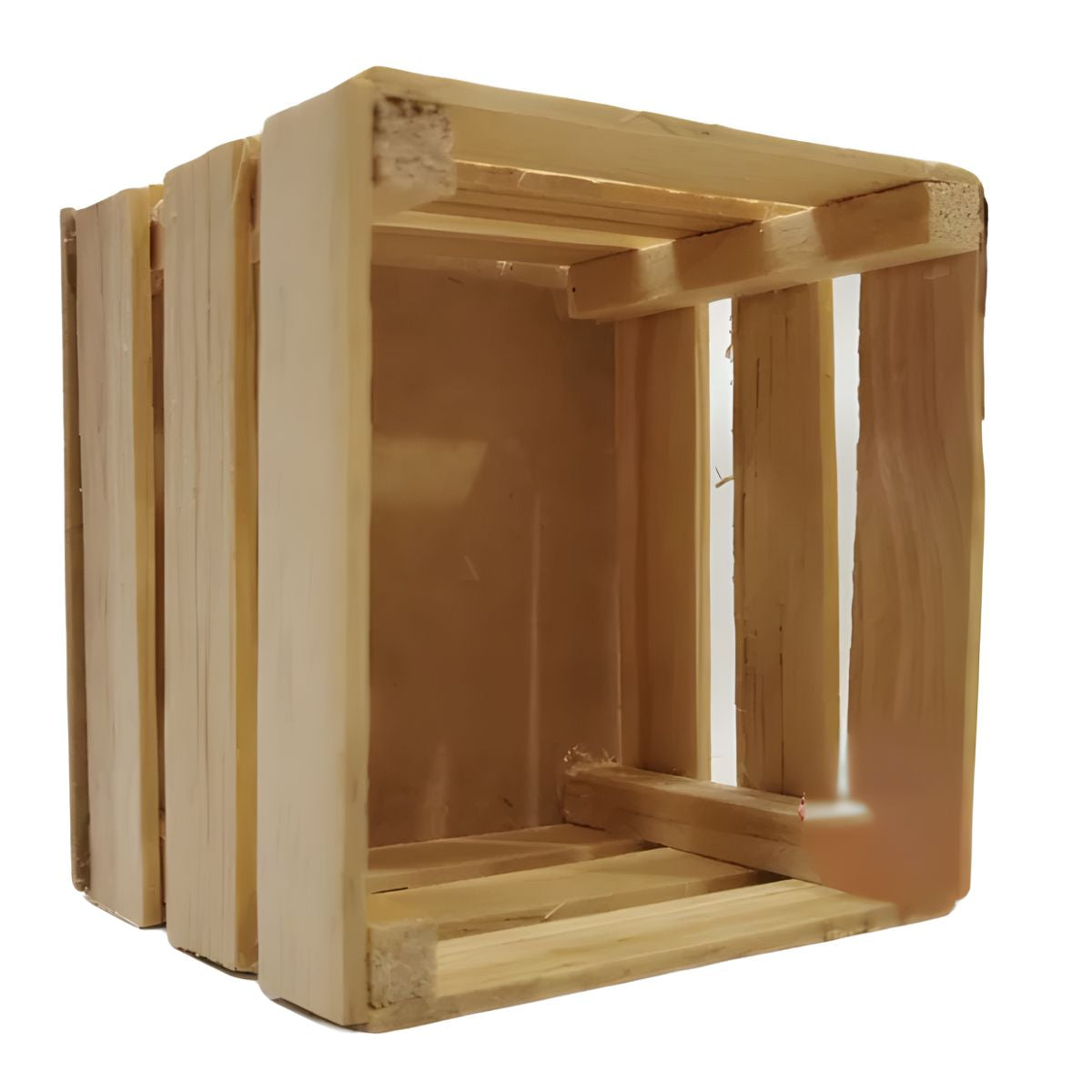 Pack 10 Huacales Madera Confetti 10x10 Cm 3 Tiras