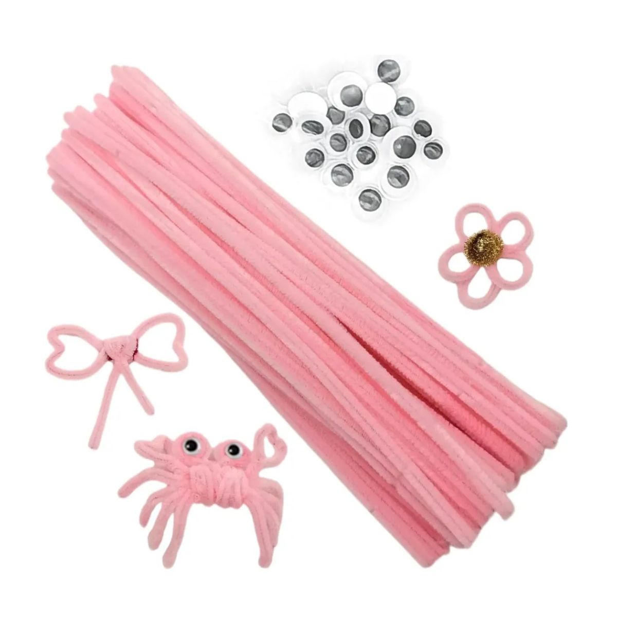 100 Limpiapipas Terciopelo Confetti Colores A Elegir