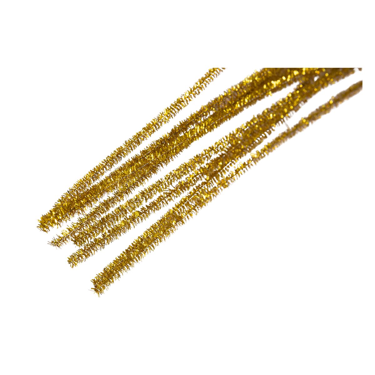 100 Limpiapipas Metalicos Confetti Color Dorado