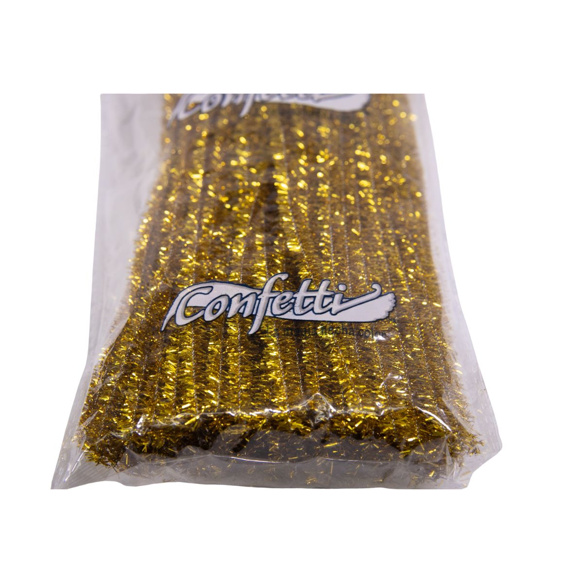 100 Limpiapipas Metalicos Confetti Color Dorado