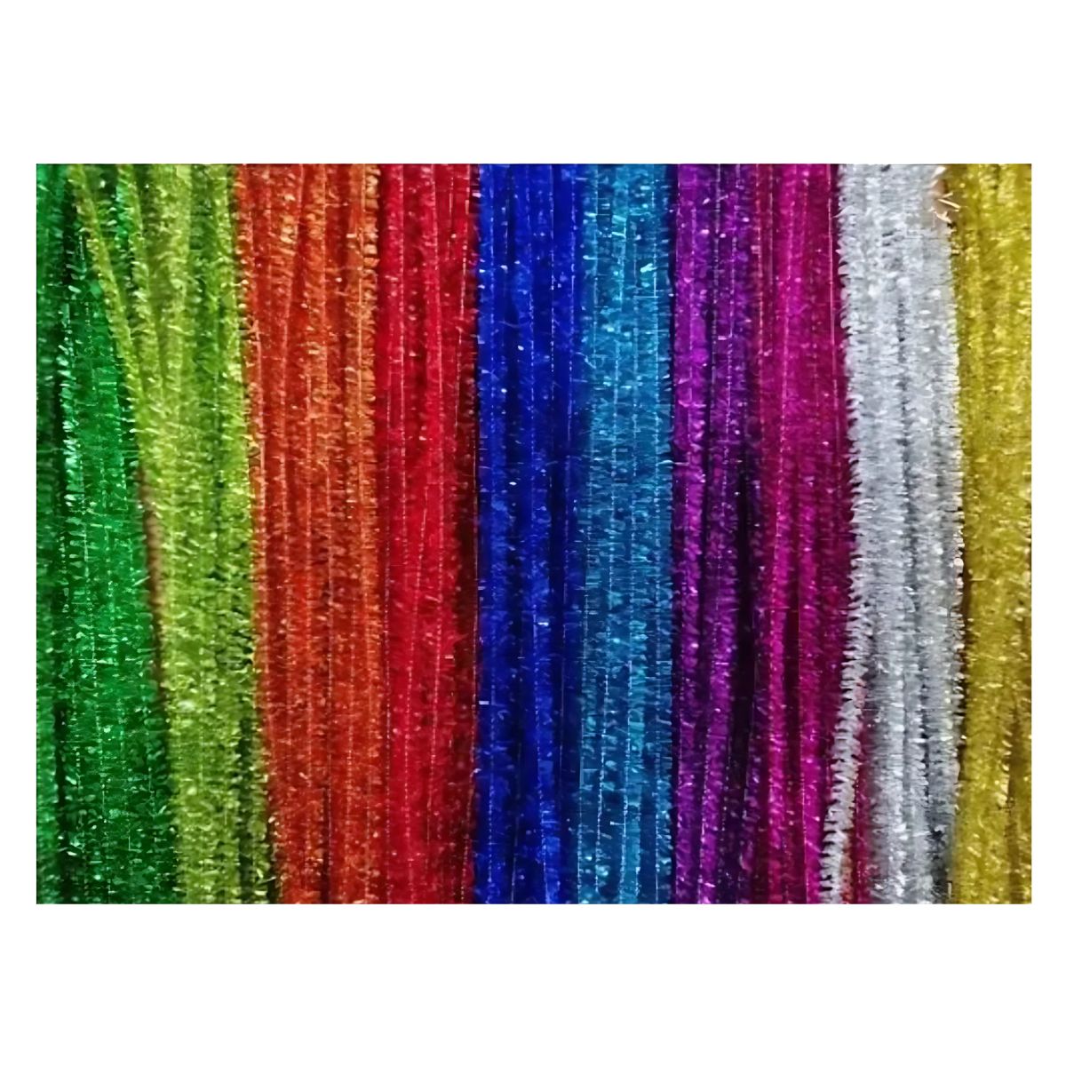 100 Limpiapipas Terciopelo Confetti Colores Metalicos