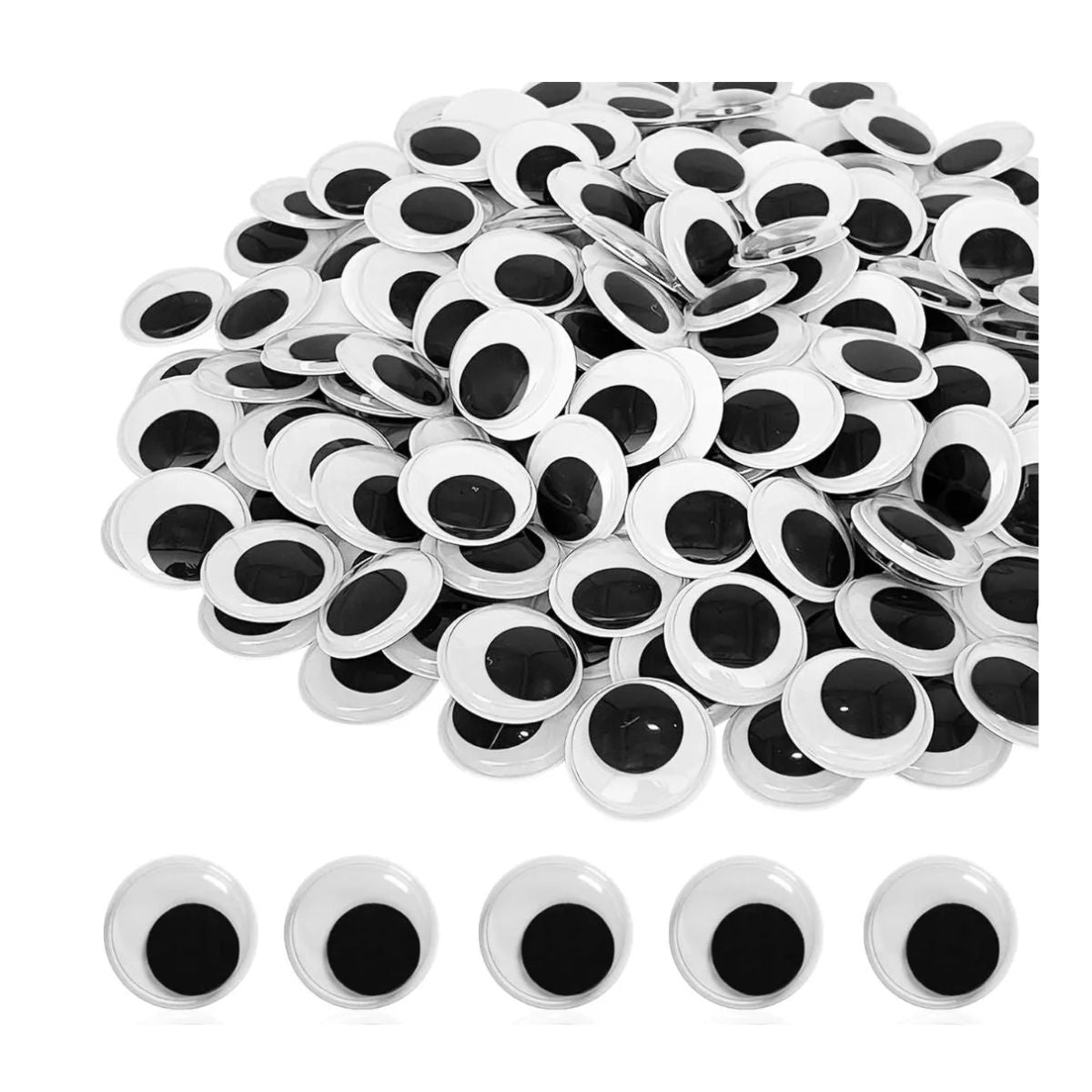 50 Ojitos Movibles 8 Mm Confetti Redondos No.8