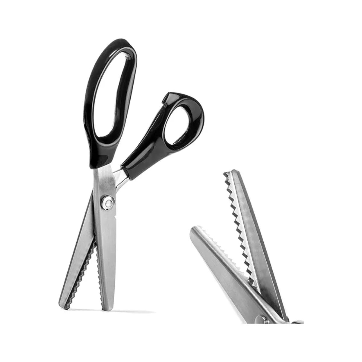 Tijera Costura Zig Zag No.9 Confetti Acero Inoxidable Color Negro