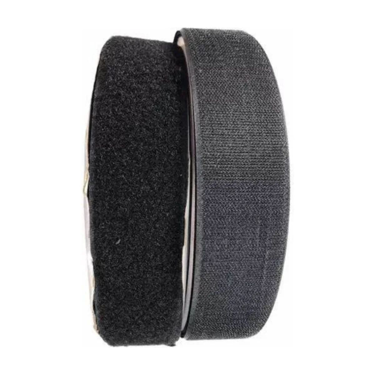 Cinta Contactel Gancho Felpa Confetti 20mm X 25 Metros Color Negro