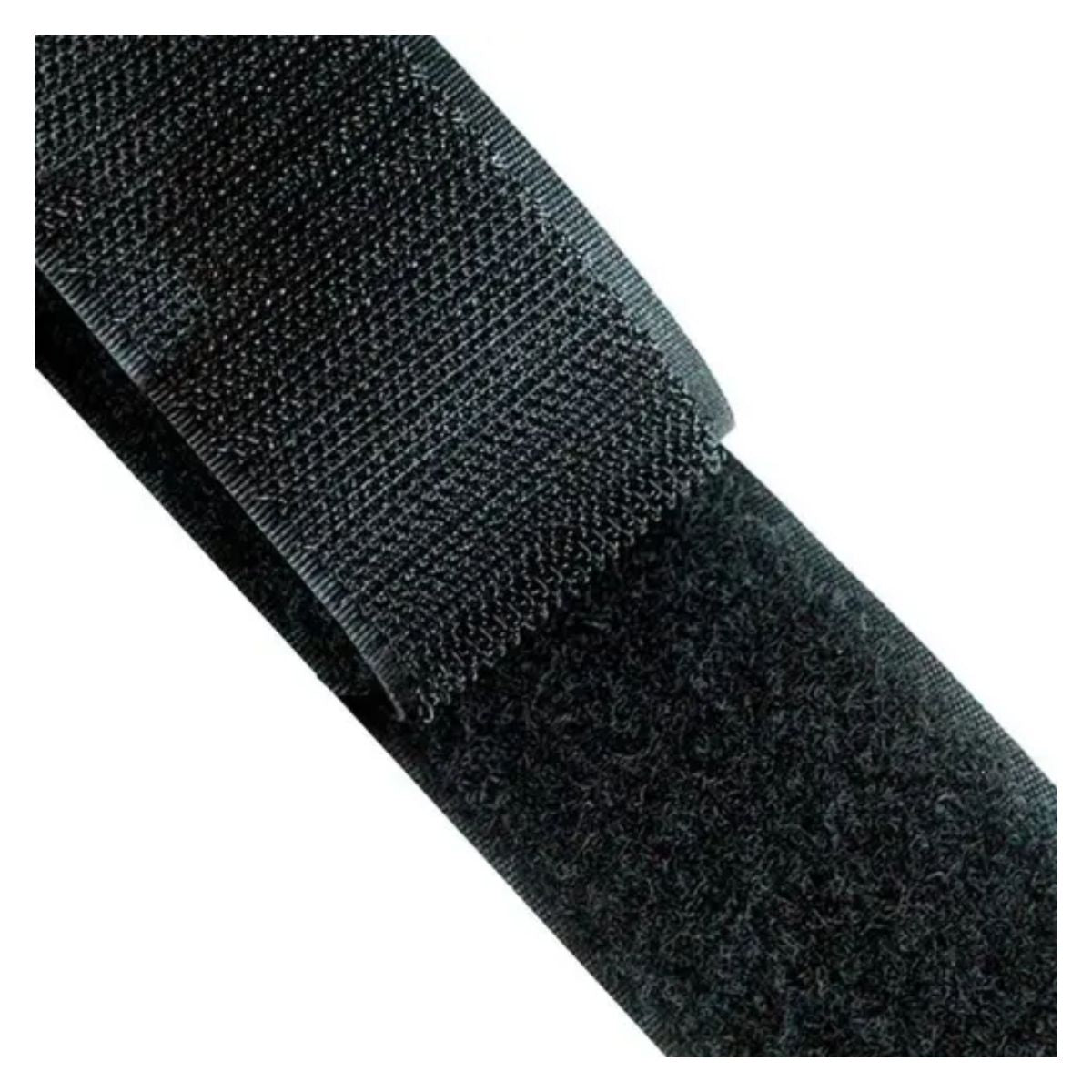 Cinta Contactel Gancho Felpa Confetti 20mm X 25 Metros Color Negro