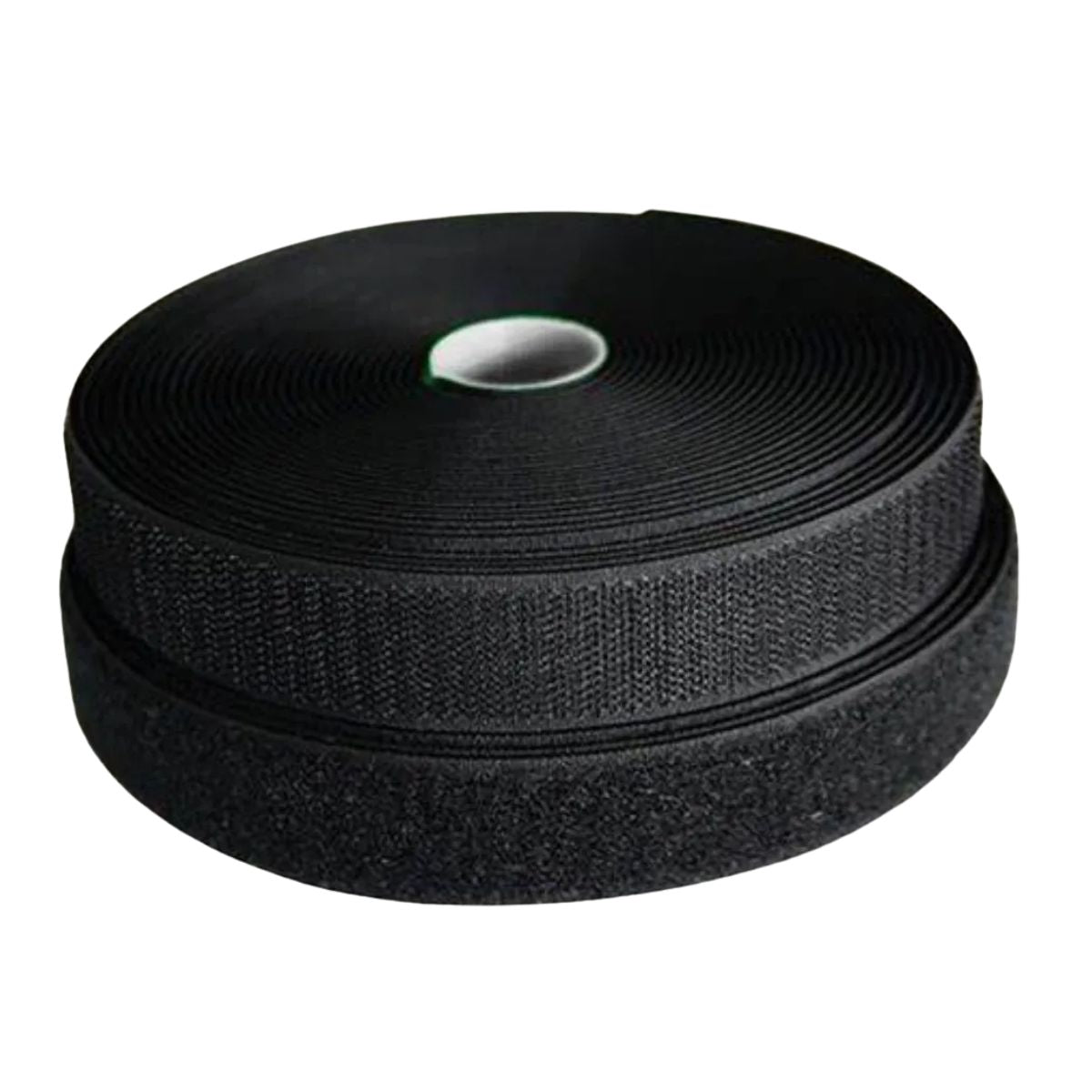 Cinta Contactel Gancho Felpa Confetti 20mm X 25 Metros Color Negro