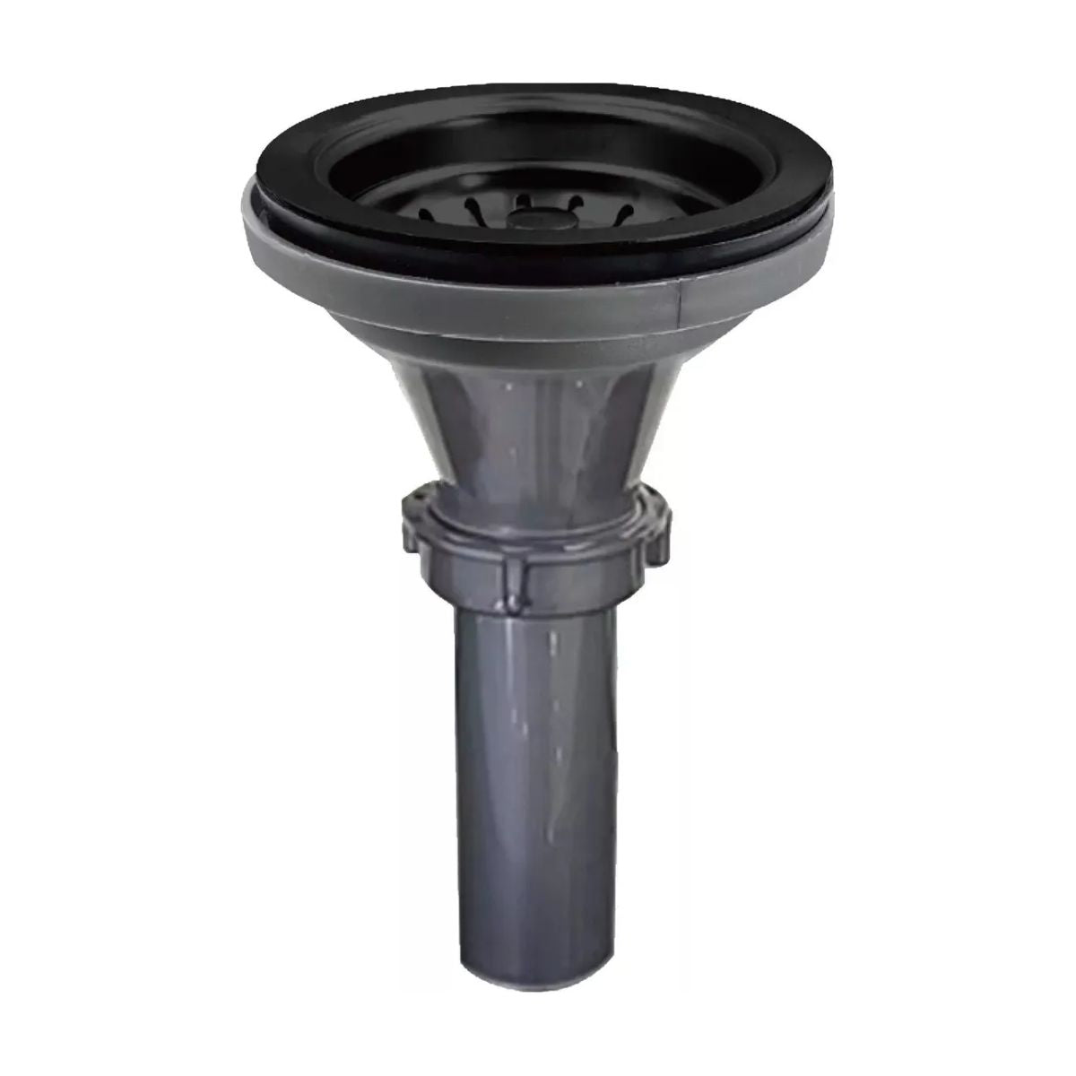 Contracanasta Para Fregadero Con Tubo Acero Inox Negro Mate