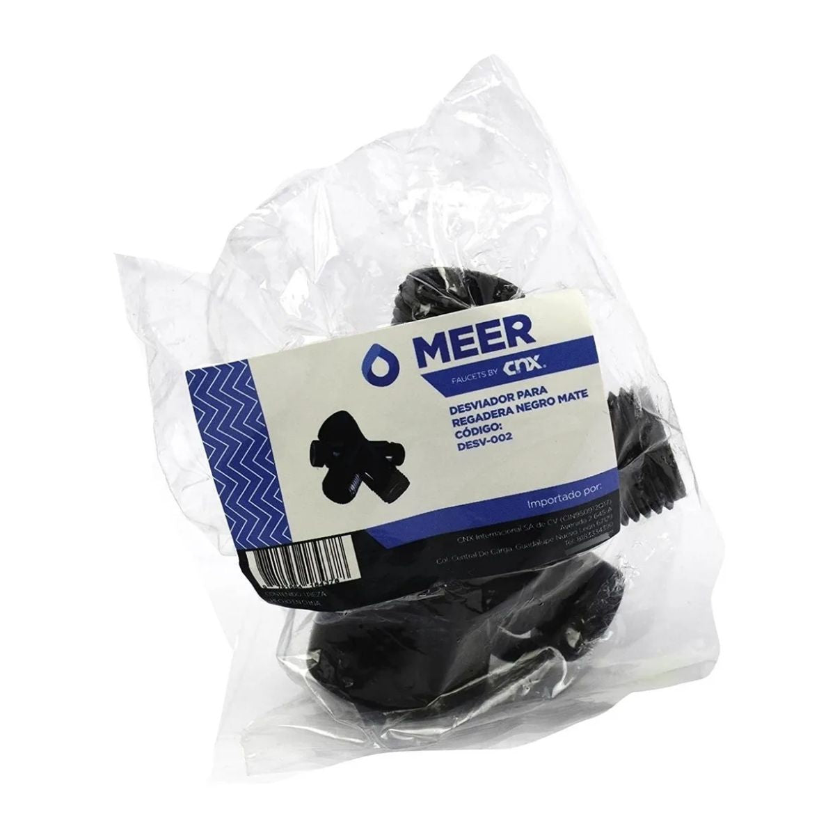 Desviador Regadera Meer Plastico Color Negro