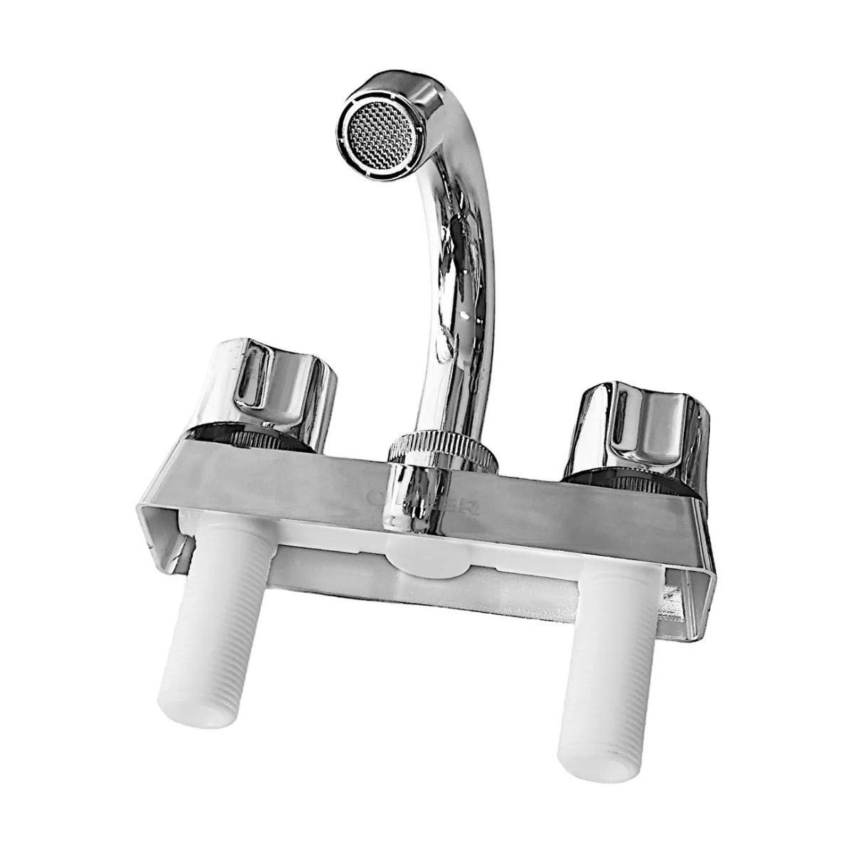 Mezcladora Para Lavabo Cromada 1/4 De Vuelta Abs Marca Meer Acabado Cromado Color Plateado