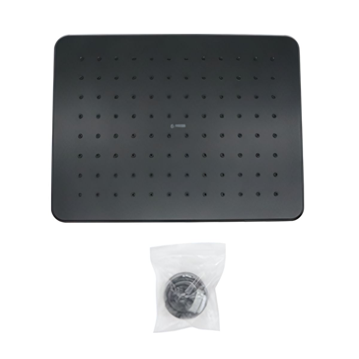 Regadera Rectangular Para Baño Abs Negra Multiposición Meer Acabado Mate Color Negro