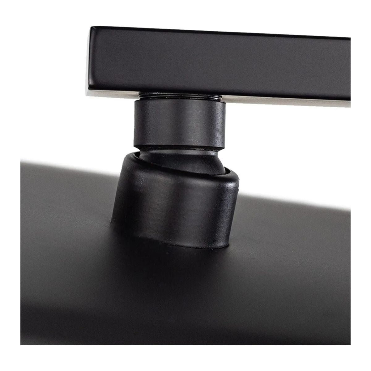 Regadera Cuadrada 20cm Negra Con Tubo Cuadrado Negro Mate