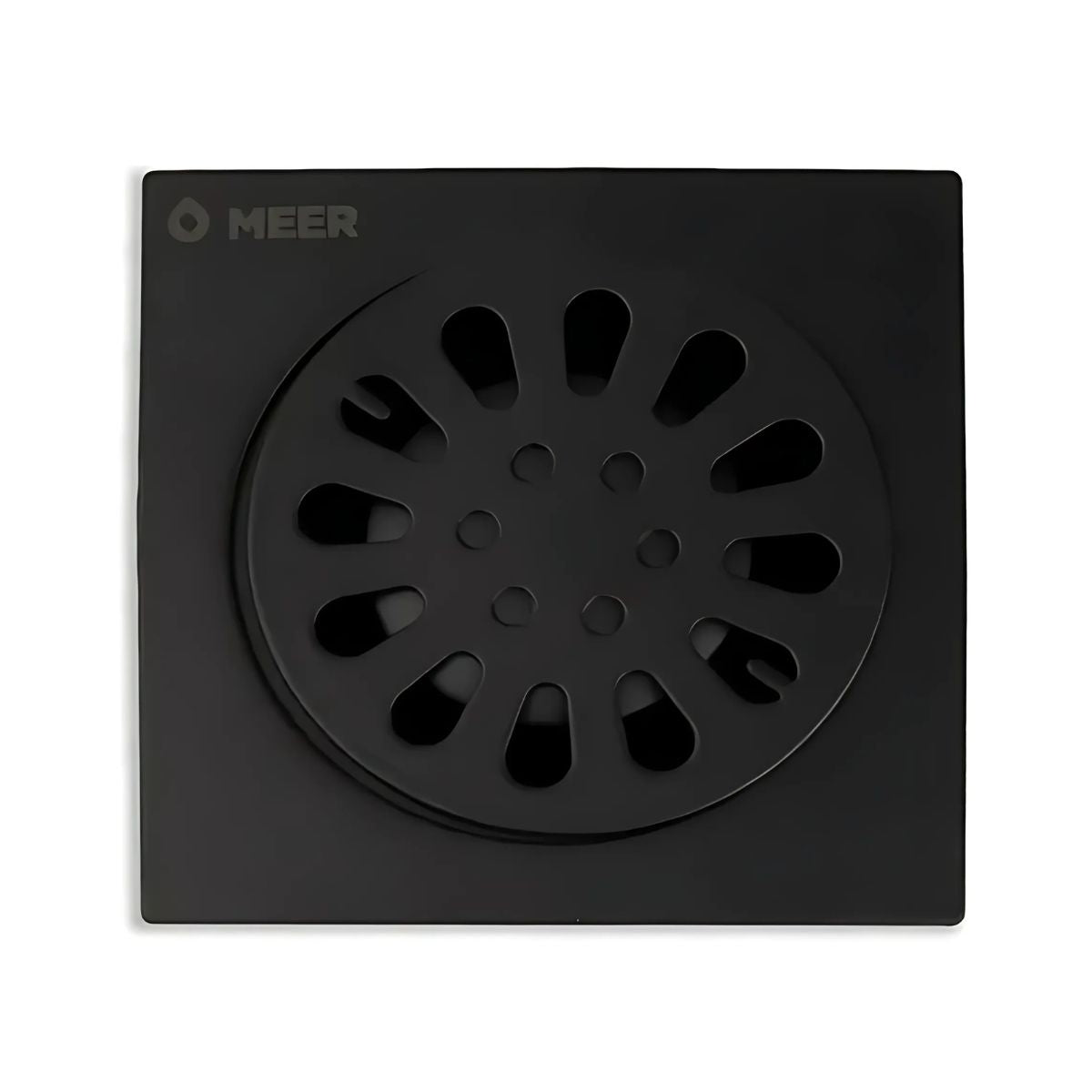 Coladera Resumidero Cuadrada 4'' Meer Color Negro Mate