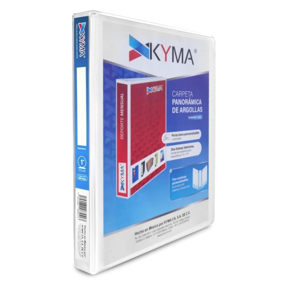 Carpeta Panoramica Carta Kyma Argollas 1 Pulgada Blanca