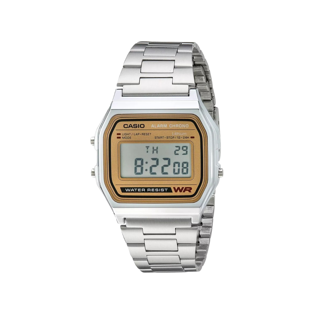 Reloj Digigital Casio Classic Vintage Color Plata /dorado A158wea-9