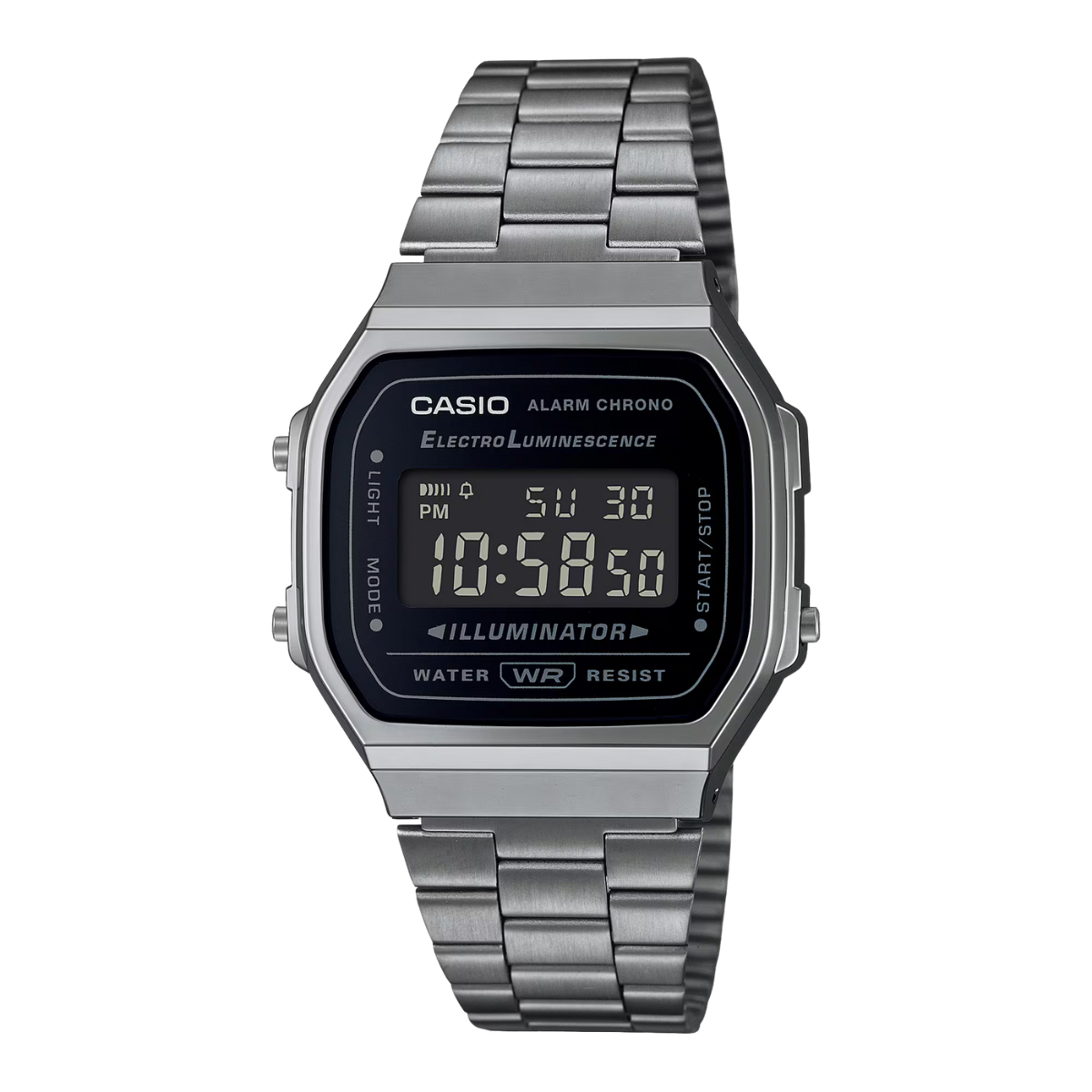 Reloj Casio Unisex A168wgg Negro Plateado Illuminator