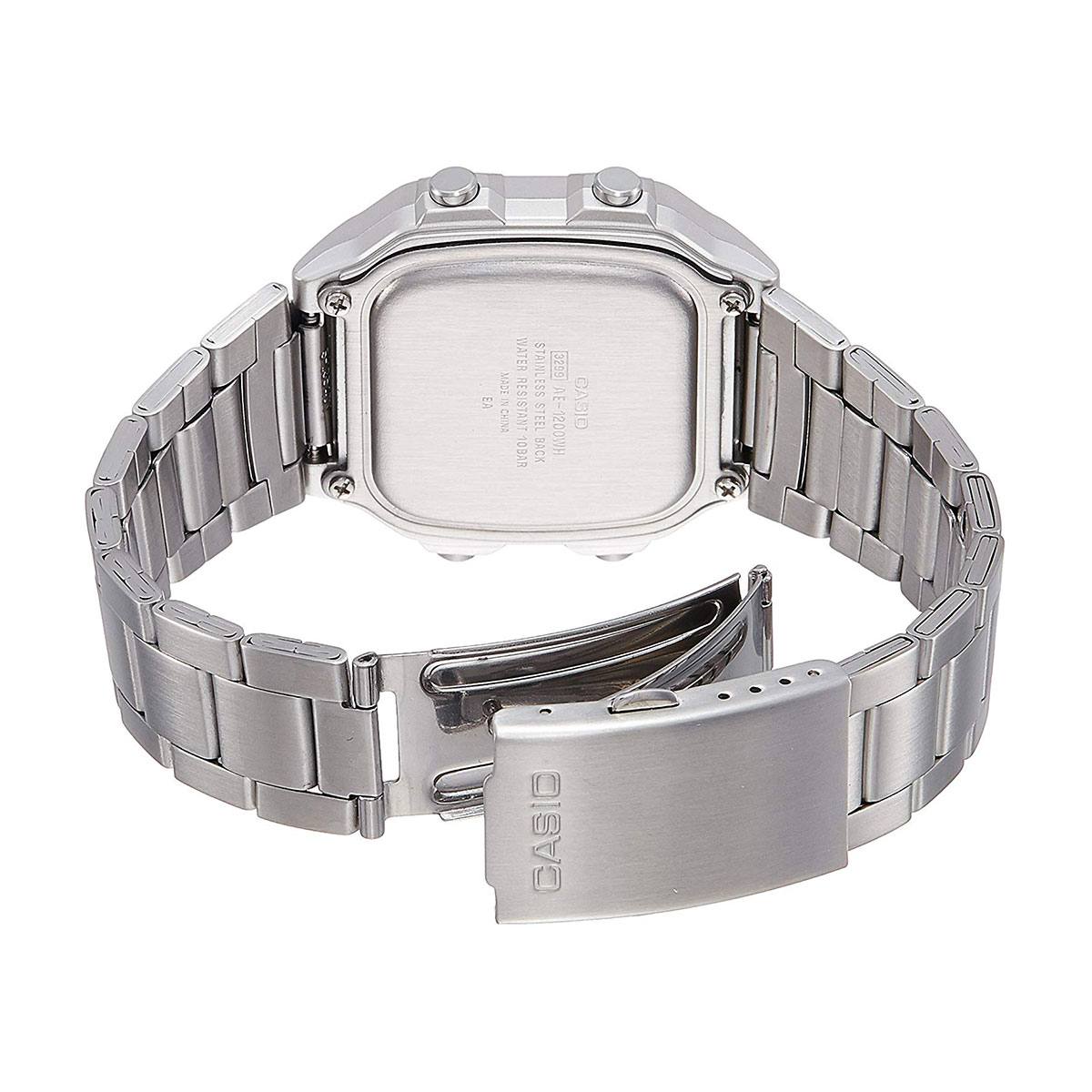 Reloj Digital Casio Ae-1200whd-7av Color/Plata Mapa Mundial