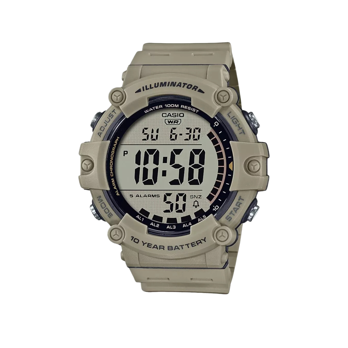 Reloj Digital Casio Iluminator Ae-1500wh-5av Color/cafe