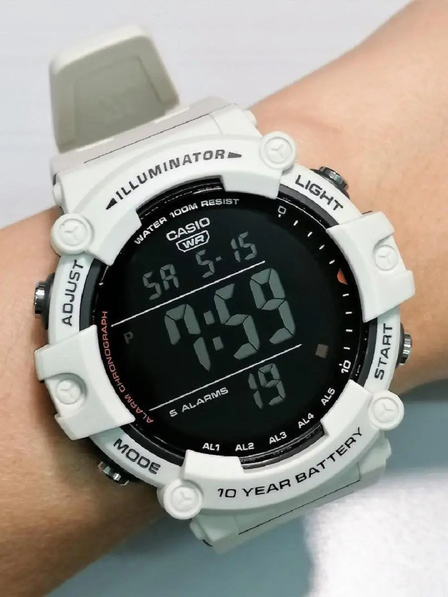 Reloj Digital Casio Illuminator Ae-1500wh-8b2v Color Blanco Casio