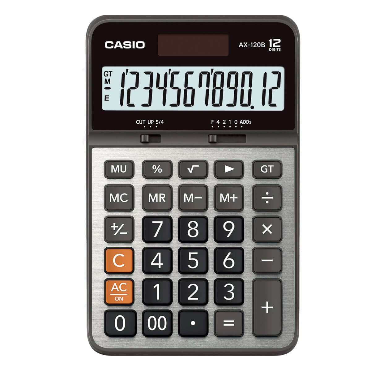 Calculadora de Escritorio Casio Ax-120b Gris 12 Dígitos