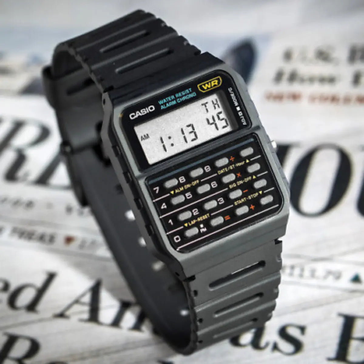 Reloj Digital Casio Calculadora Ca-53w-1z Resina Color Negro - Casio