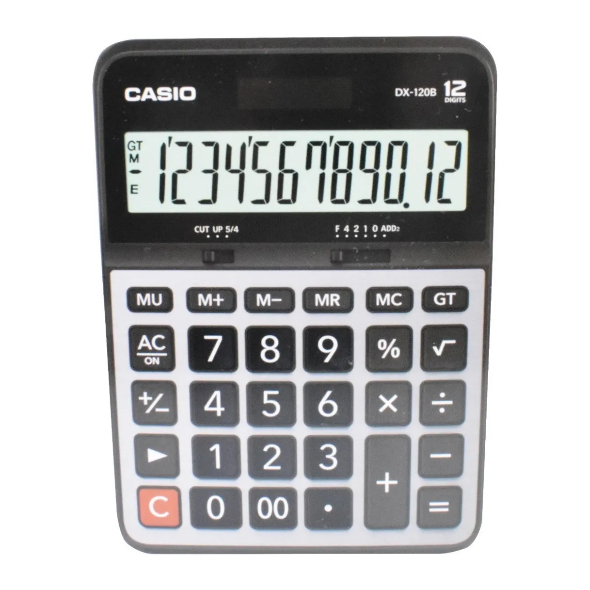 Calculadora Escritorio Casio Dx120b Negro Gris 12 Digitos