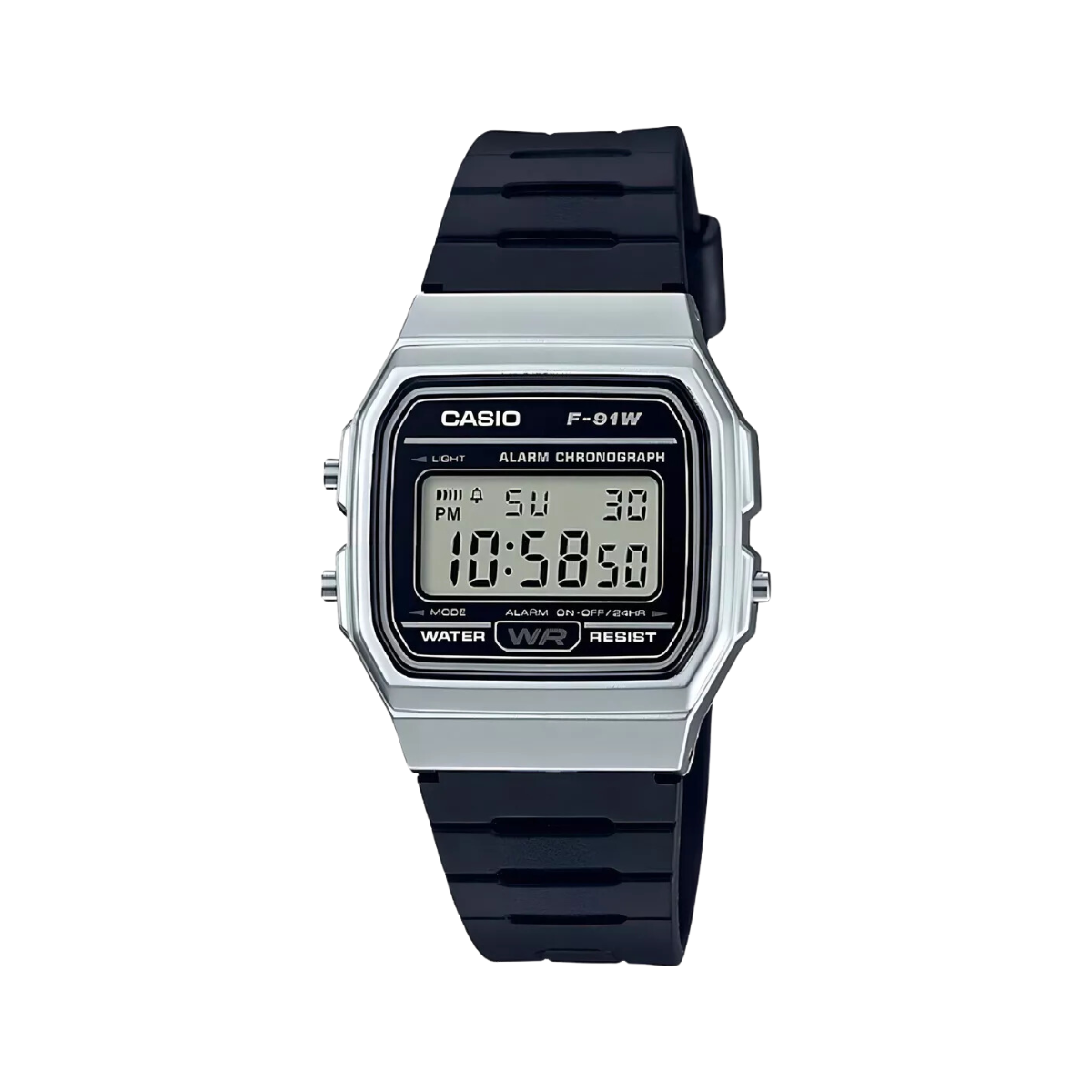 Reloj Casio Collection F-91wm-7a C/negro Cuerpo/plateado