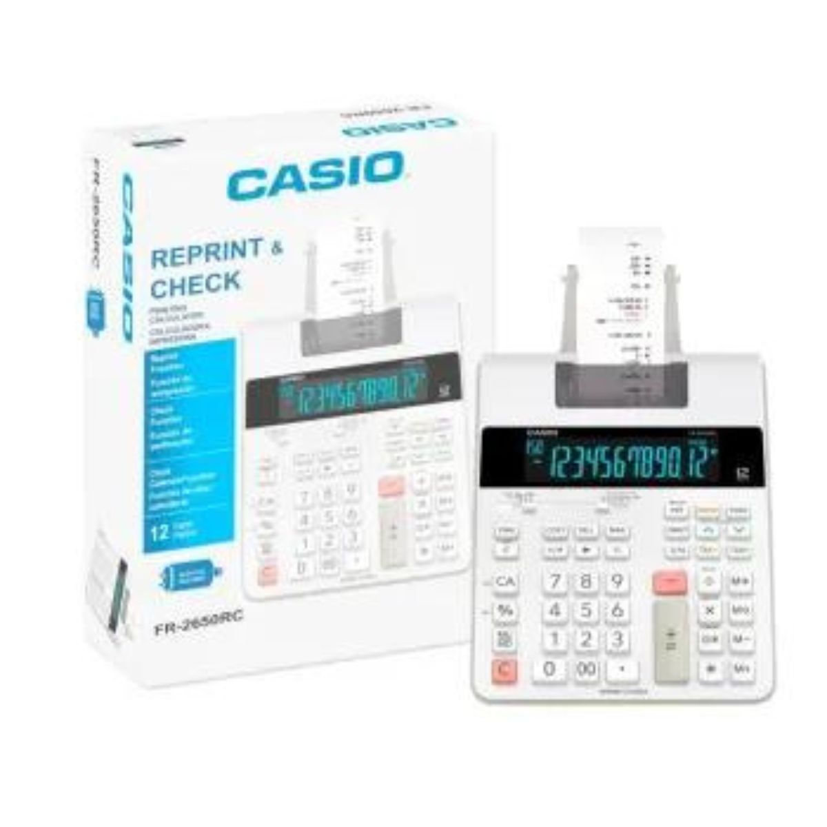 Sumadora Calculadora Impresión Casio Fr-2650rc 12 Dígitos