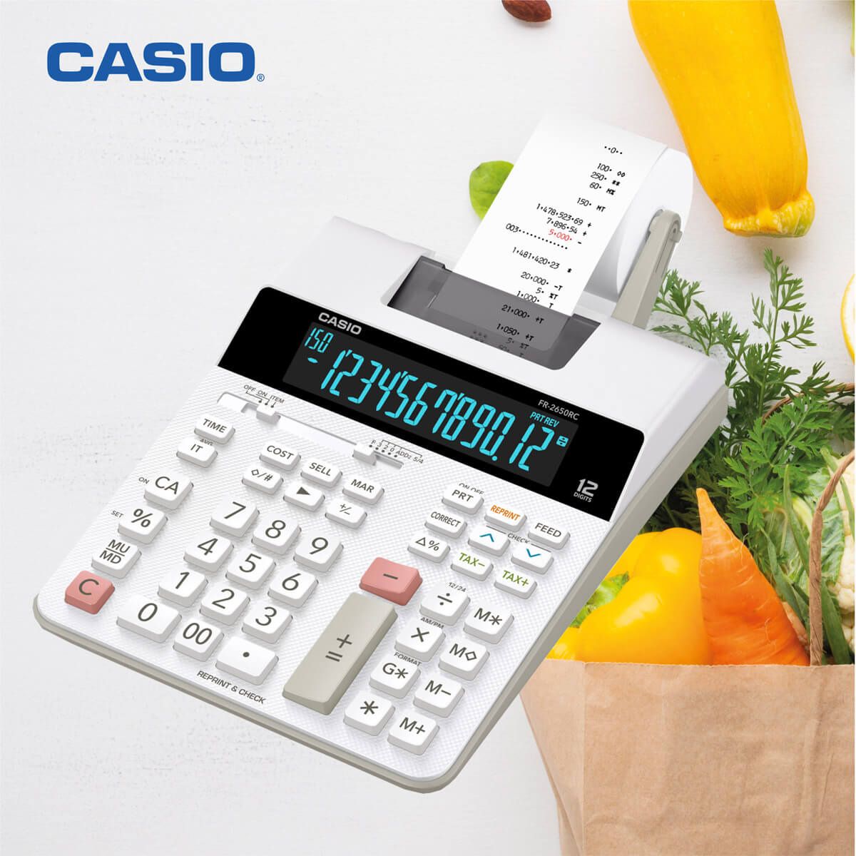 Sumadora Calculadora Impresión Casio Fr-2650rc 12 Dígitos