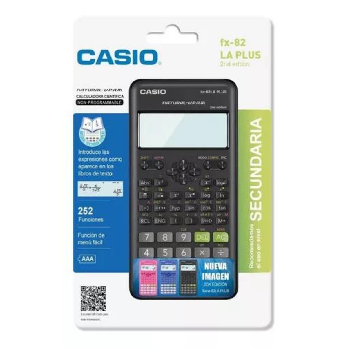 Calculadora Científica Casio Fx-82la Plus2 252 Funciones Elegir Color