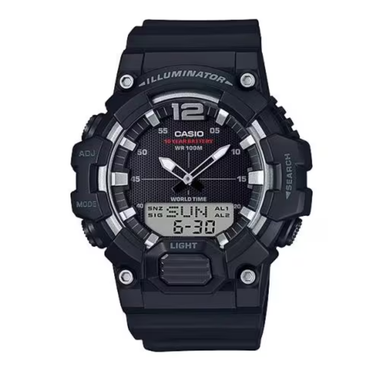 Reloj Casio Hdc-700-1av Resina Negro Plateado Illuminator