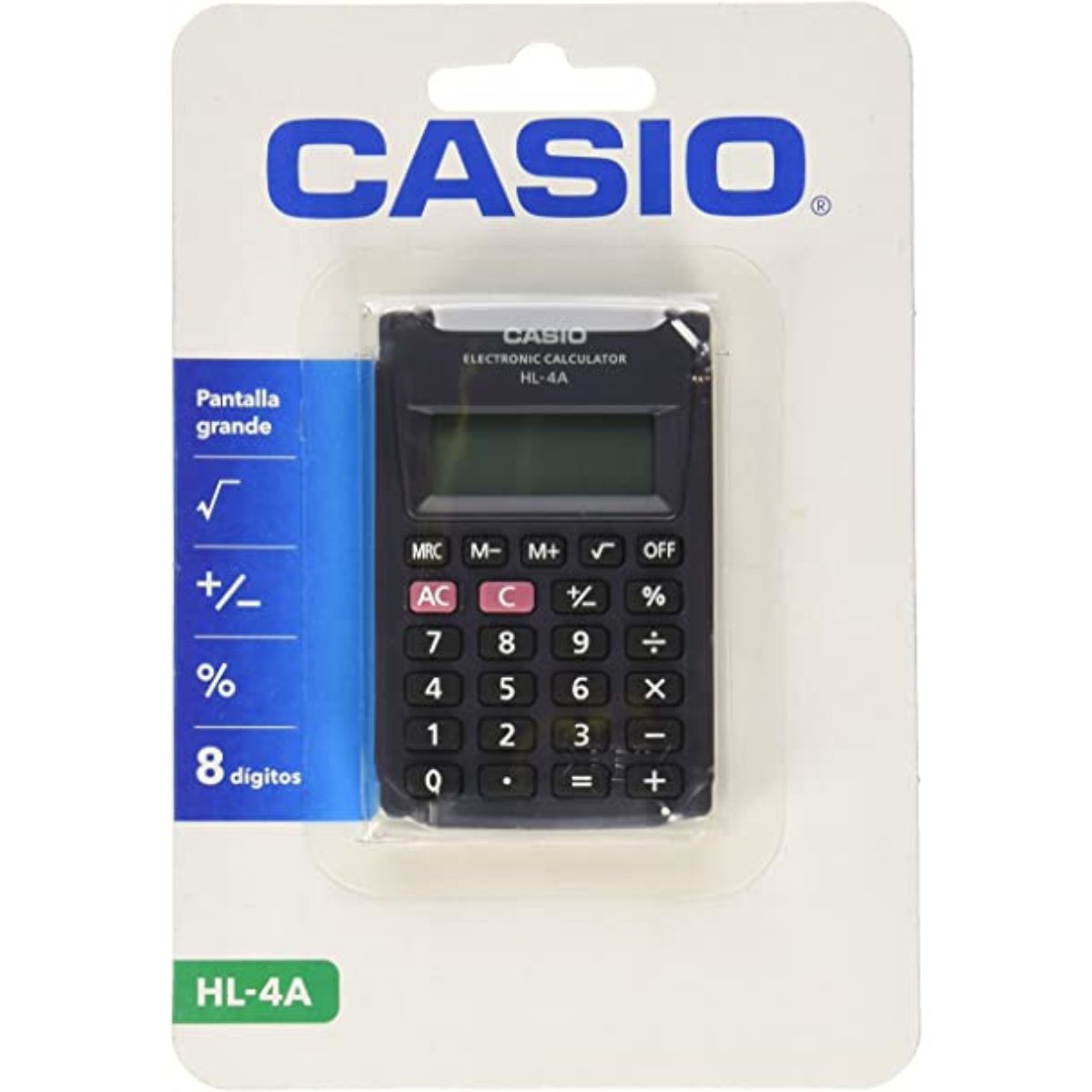 Mini Calculadora Casio Hl-4a 8 Dígitos Portátil Bolsillo