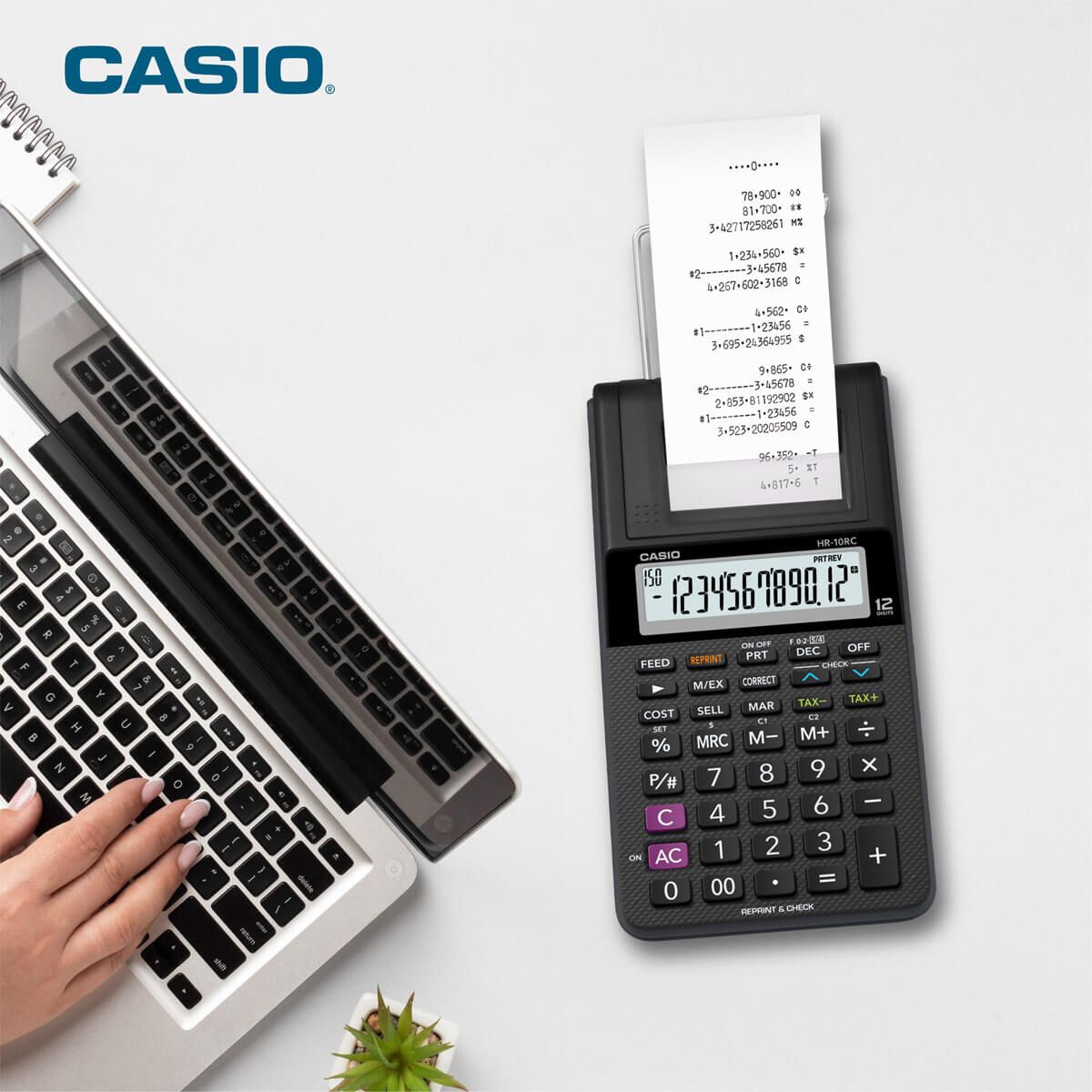 Calculadora Con Impresor Casio Sumadora Hr-10rc