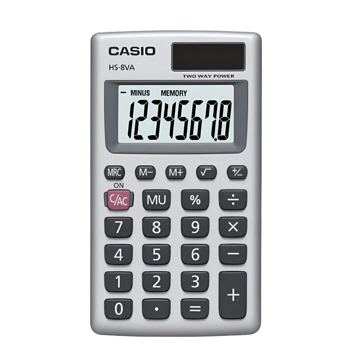 Calculadora Casio Hs-8va Portatil 8 Digitos Basica Plateada