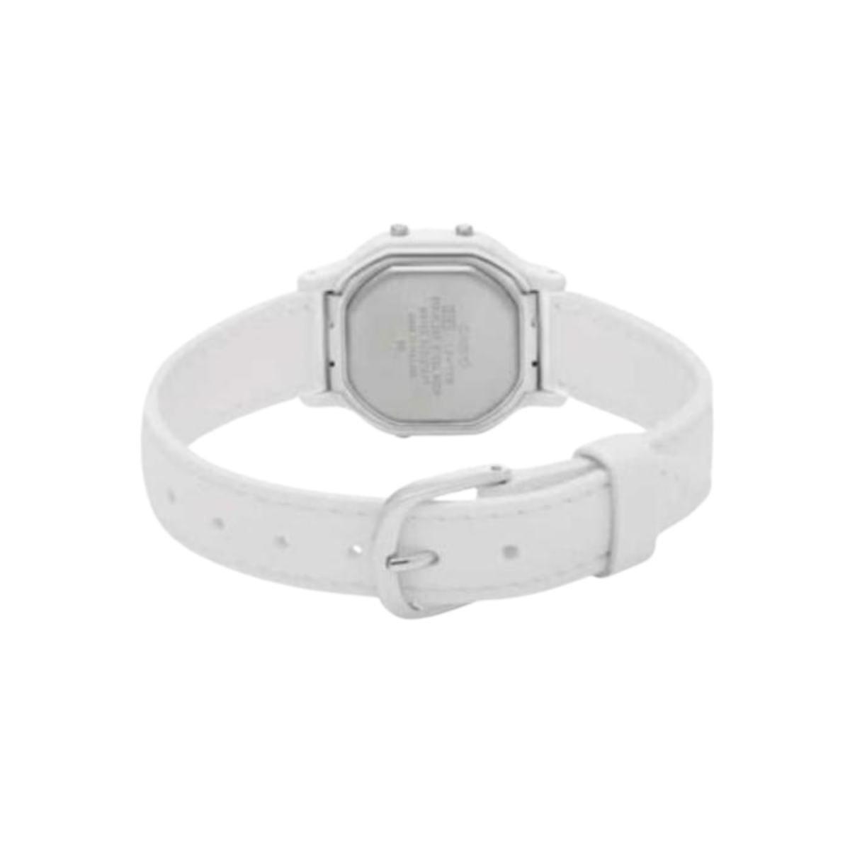 Reloj Casio Clasico La-11wl-7a Dama Retro Correa Piel Blanco