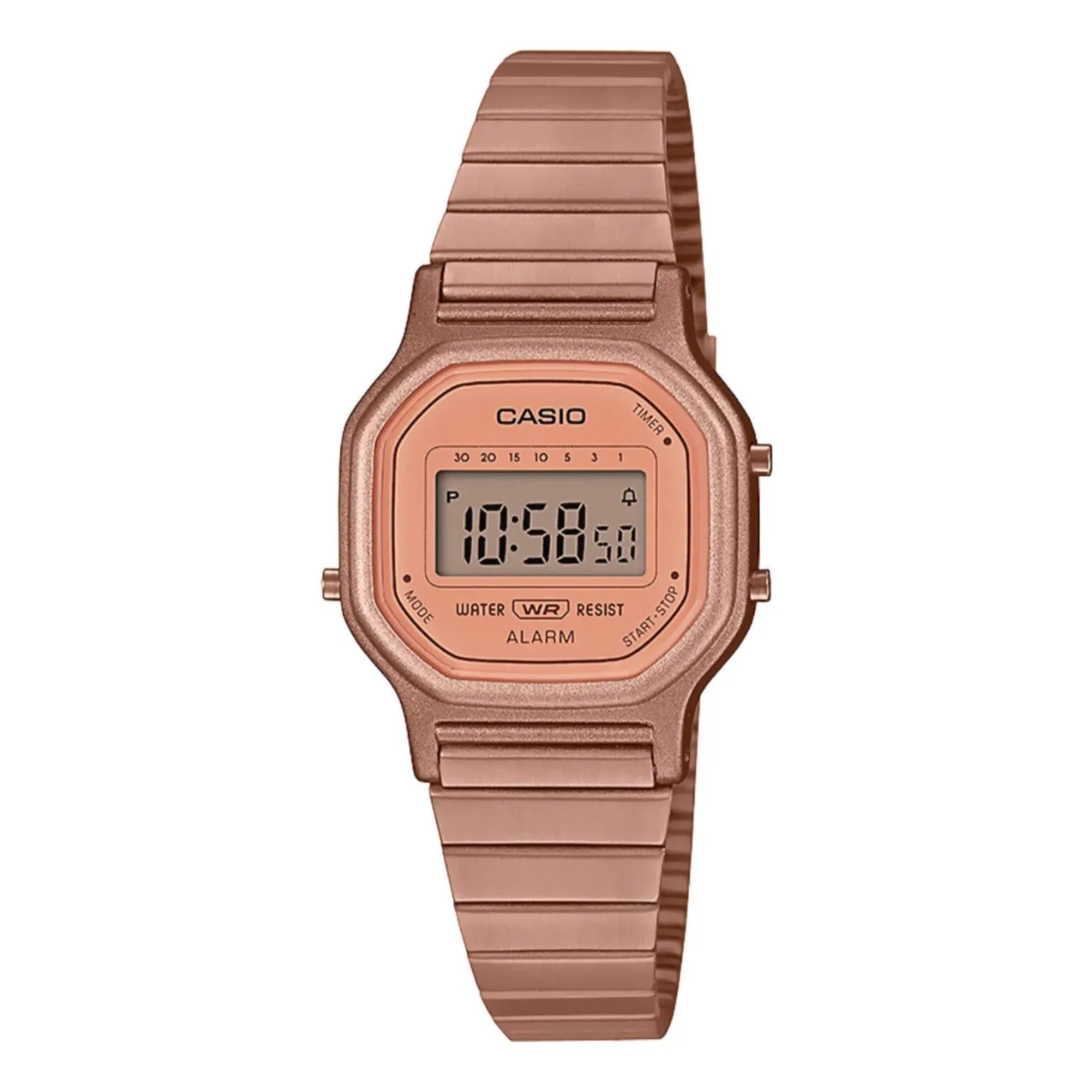 Reloj Digital Vintage Casio La-11wr-5a Color Oro Rosa