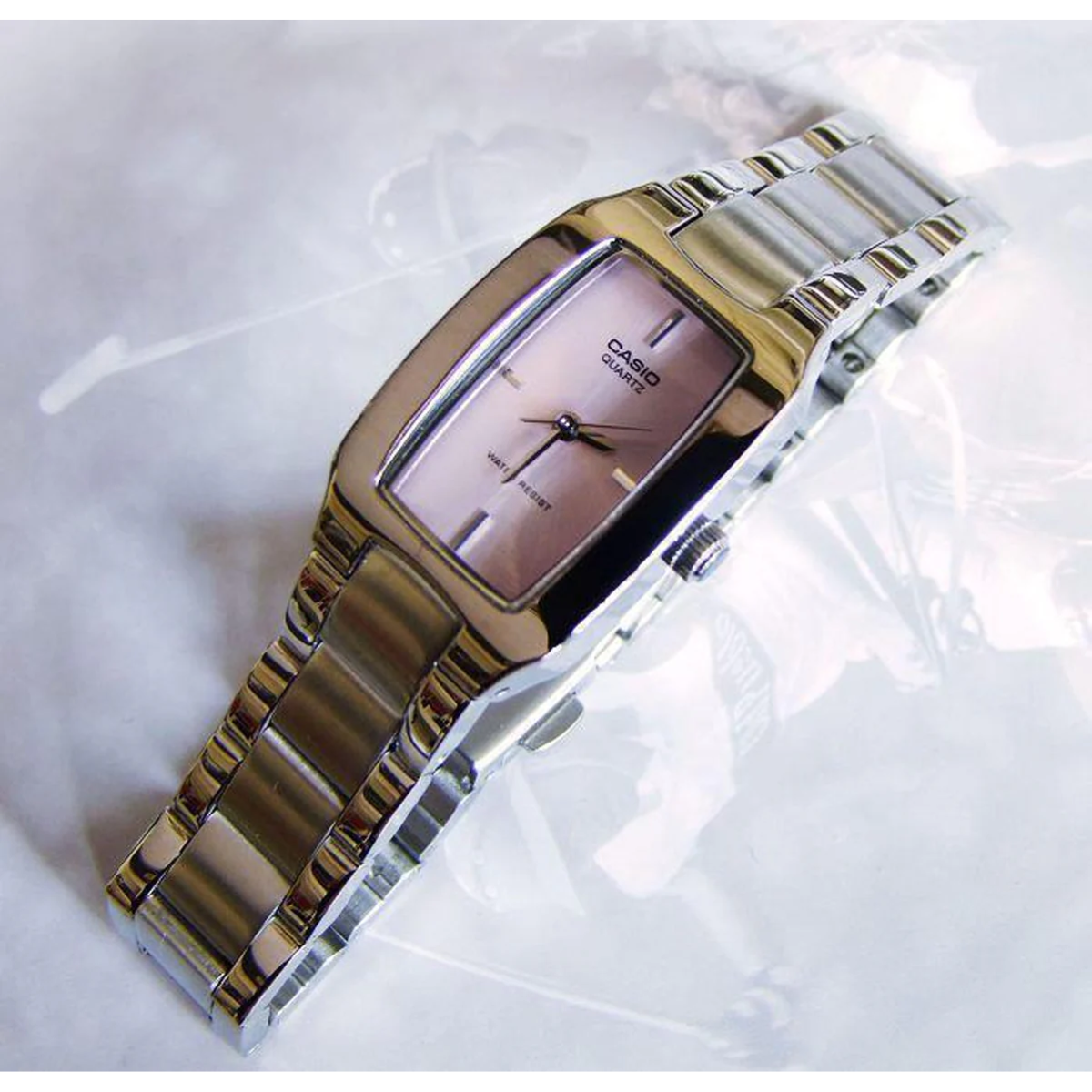 Reloj Casio Quartz Dama Ltp-1165a-4c Color/plateado/rosa