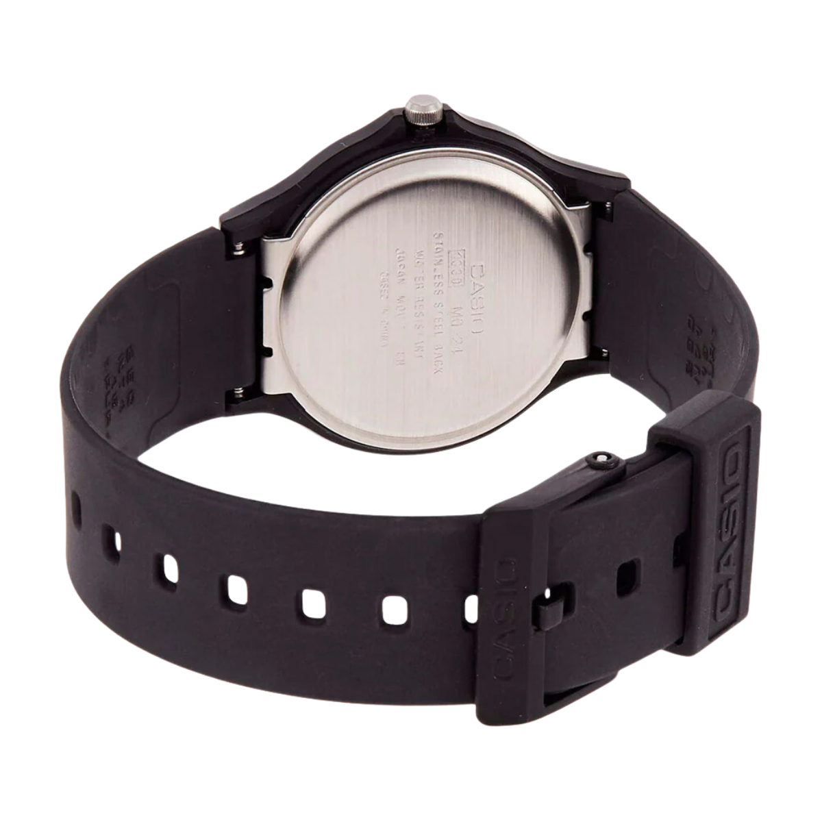 Reloj Casio Mw-600f-1av Resina Color Negro Fondo Negro