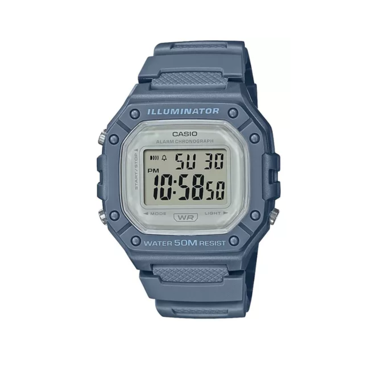 Reloj Digital Casio Iconic Square W-218hc-2av Color Azul