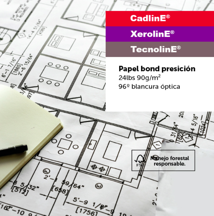 Papel Bond Precisión Kronaline Bx411 90gr Plotter Impresión