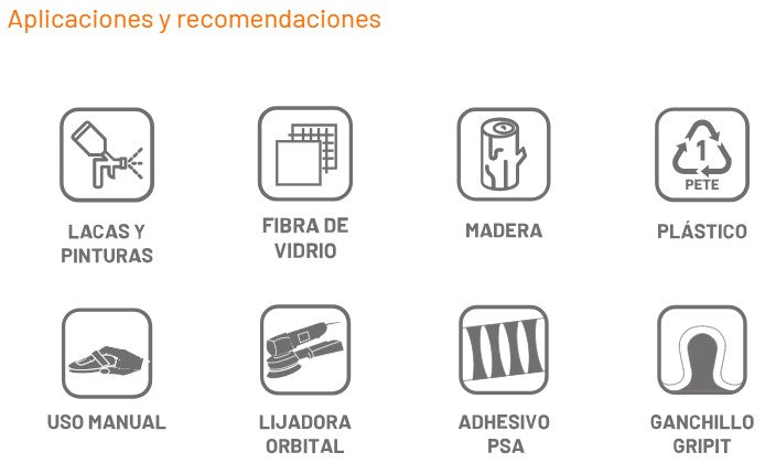 50 piezas Disco Contacto 6" Fandeli LC81 Malla Gripit Grano 080