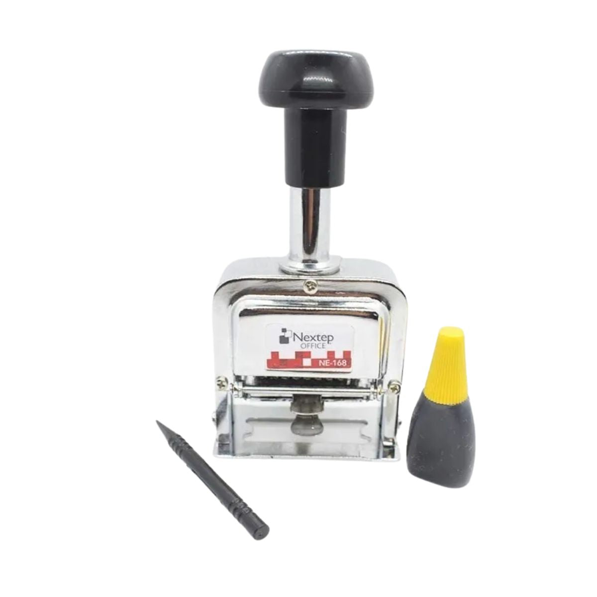 Foliador 6 Digitos Nextep Automatico Metal Tinta Negra