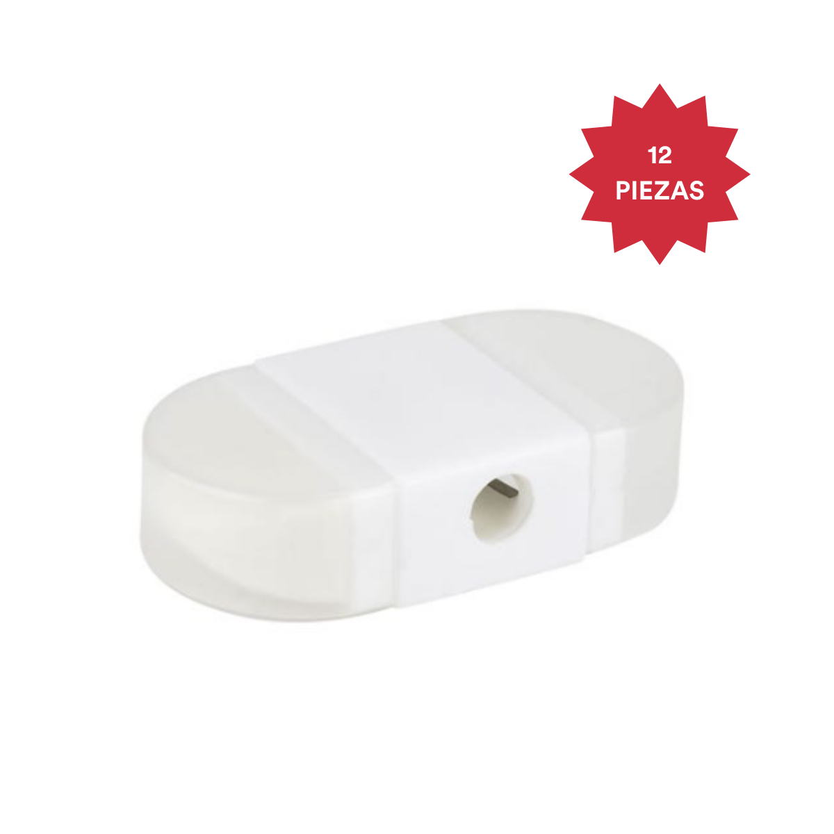 12 Pz Borrador Con Sacapuntas Goma Doble Uso Con Deposito