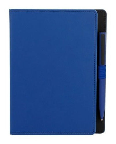 Libreta Hojas Rayadas Material Curpiel Bolígrafo Tinta Negra - MarchanteMX