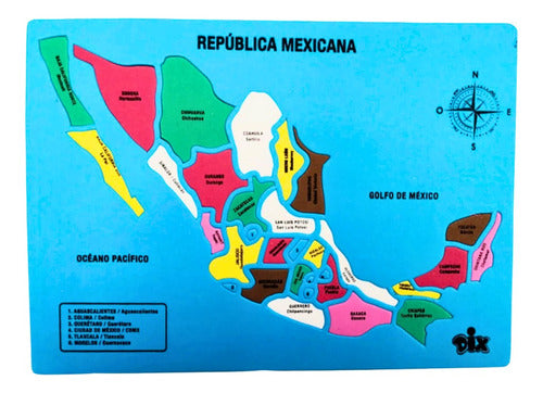 Foamy Didactico Dix Republica Mexicana Infantil Escolar