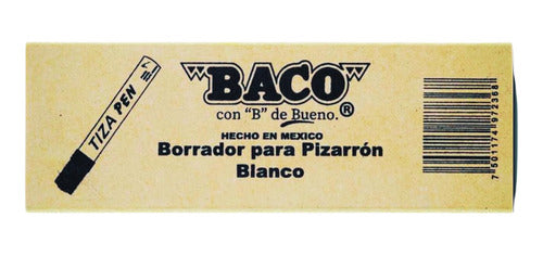 Borrador Pizarron Verde Gis Baco Madera Pizarra Escolar
